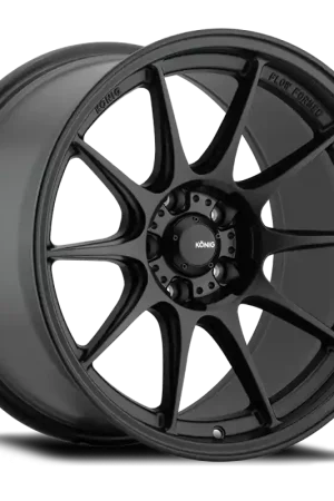 Free Returns Konig Dekagram 18x8.5 5x100 ET44 Semi-Matte Black