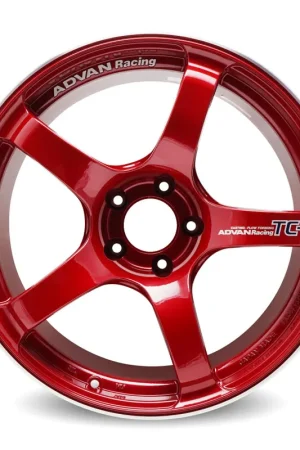 Advan TC4 18x8.5 +45 5-114.3 Racing Candy Red & Ring Wheel Order Now
