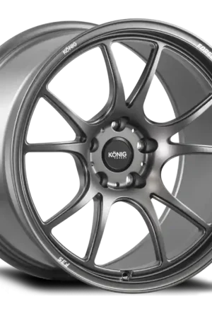 Konig Forged F3S 18X9.5 5X114.3 ET35 Satin Charcoal Knurled Bead Next Day Delivery