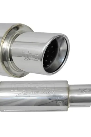 Money Back Guarantee Injen 3.00 Universal Muffler w/Stainless Steel resonated rolled tip (Injen embossed logo)