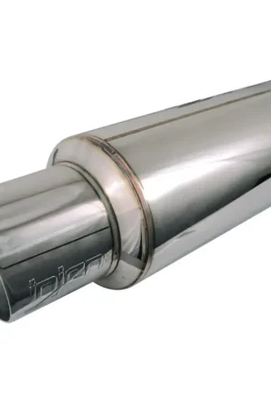 Injen 2 3/8 Universal Muffler w/Stainless Steel resonated rolled tip (Injen embossed logo) Authentic