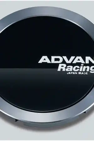 Super Sale Advan 73mm Flat Centercap - Gloss Black/Hyper Ring+White Letters