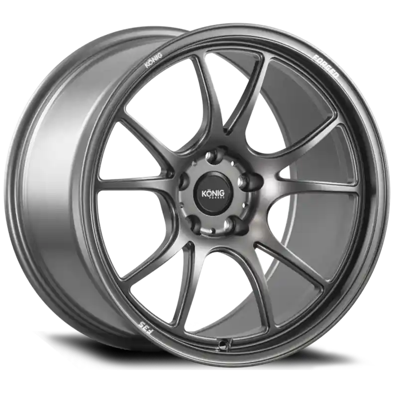 New Release Konig Forged F3S 18X8.5 5X114.3 ET35 Satin Charcoal Knurled Bead