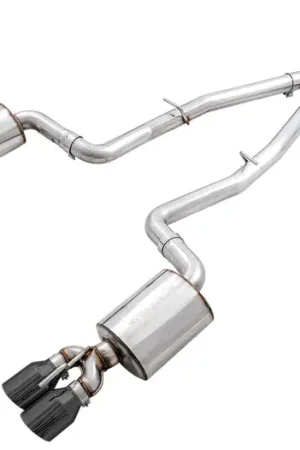 AWE Tuning 2017+ Challenger 5.7 Touring Edition Exhaust - Non-Resonated - Diamond Black Quad Tips Clearance