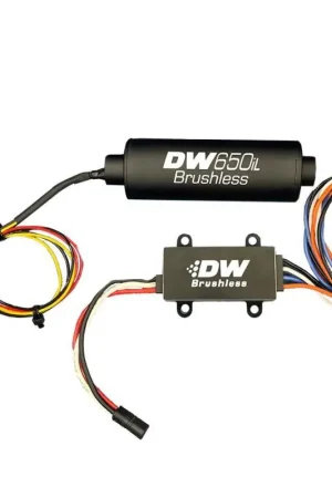 Order Now DeatschWerks DW650iL Series 650LPH In-Line External Fuel Pump w/ PWM Controller