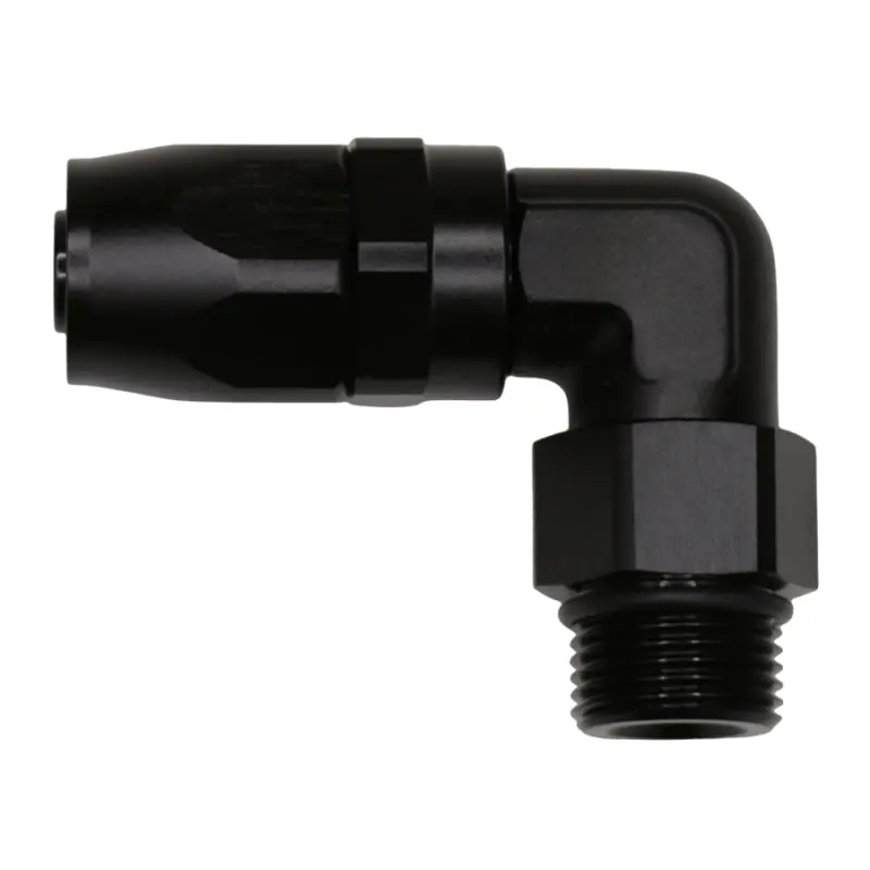 DeatschWerks 10AN ORB Female Swivel 90-Degree Hose End CPE - Anodized Matte Black Today Only
