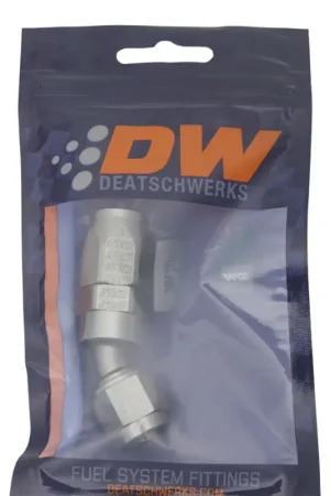 DeatschWerks 6AN Female Swivel 30-Degree Hose End CPE - Anodized Titanium Original