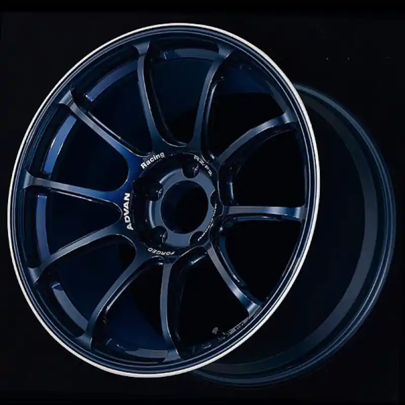 Advan RZ-F2 18x10.0 +35 5-114.3 Racing Titanium Blue & Ring Wheel No Minimum Order