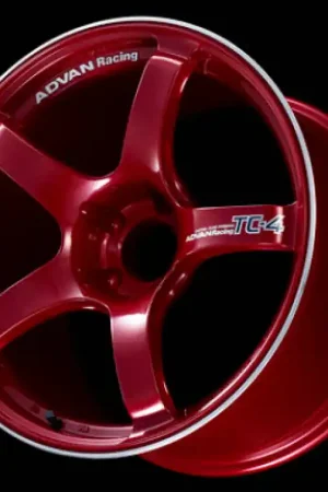 Advan TC4 18x7 / 4x100 / +41 Offset / 63 CB - Racing Candy Red & Ring Low Price