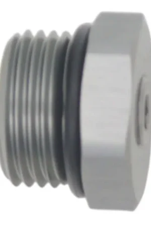 Shop Now DeatschWerks 10AN ORB Male Plug Fitting with 1/8in NPT Gauge Port - Anodized DW Titanium