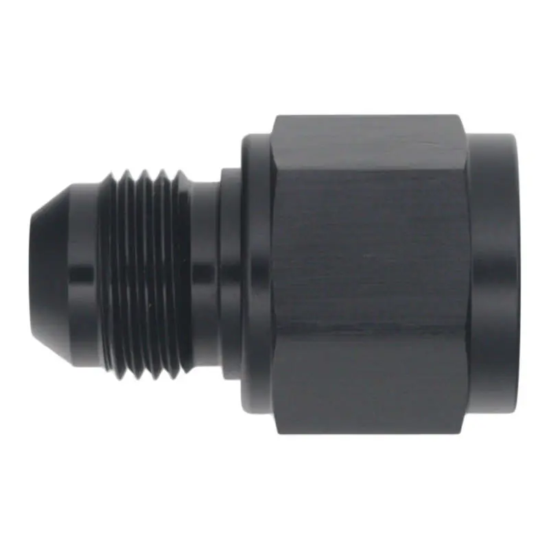 Free Returns DeatschWerks 10AN Female Flare to 8AN Male Flare Reducer - Anodized Matte Black
