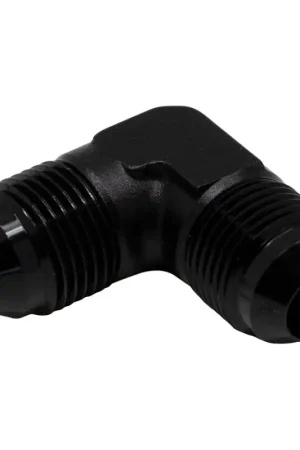 DeatschWerks 8AN Male Flare to 8AN Male Flare 90-Degree Fitting - Anodized Matte Black One Day Deal