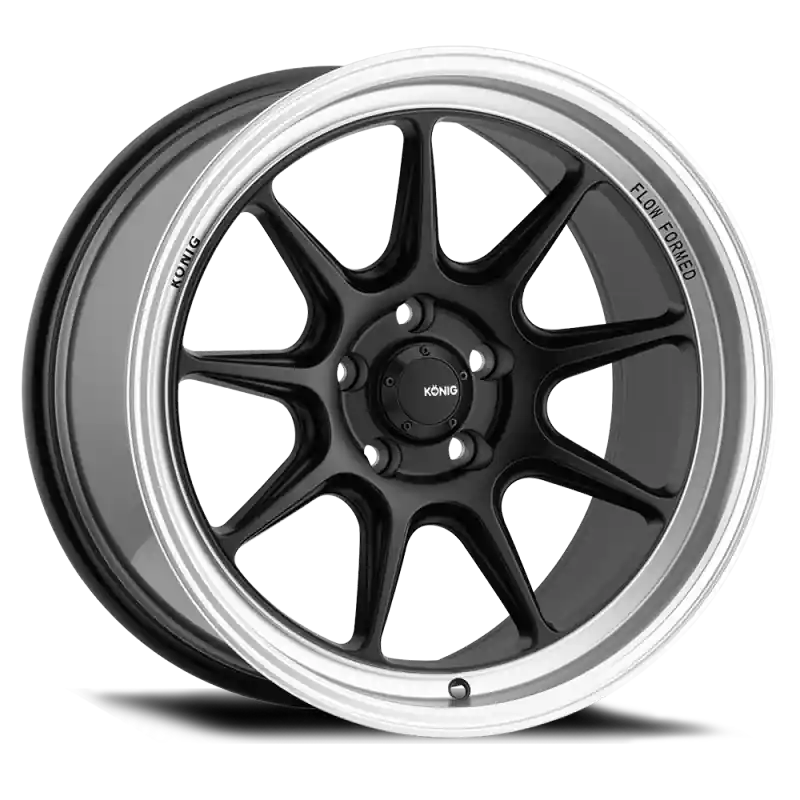 Money Back Guarantee Konig Countergram 15x9 4x100 ET35 Matte Black / Matte Machined Lip