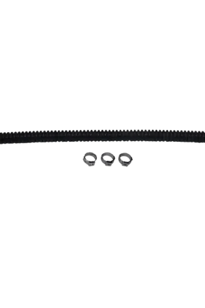 Free Delivery Deatschwerks Convoluted Tubing 300mm Length x 10mm ID Side 1 x 10mm ID Side 2 - Black