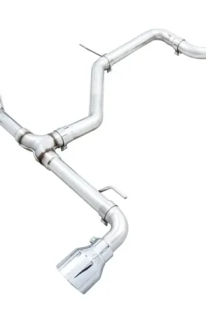 Fresh Stock AWE 2022 VW GTI MK8Track Edition Exhaust - Chrome Silver Tips