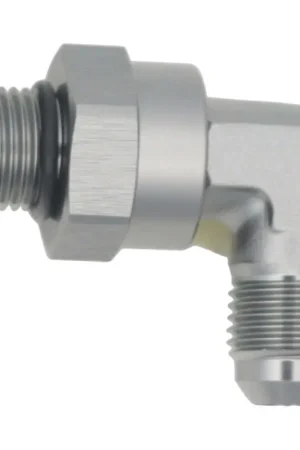 Buy Online DeatschWerks 6AN ORB Male Swivel to 90-Degree 6AN Male Flare - Anodized DW Titanium