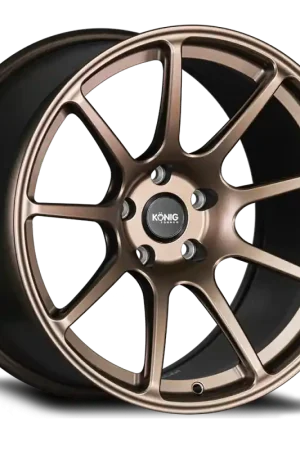 Grab Now Konig Forged F5R 18x9 5x112 ET42 Satin Bronze Wheel (Knurled Bead)