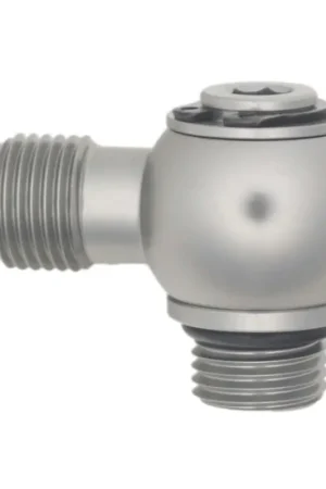 DeatschWerks 6AN ORB Male to 6AN Male Flare Low Profile 90-Degree Swivel - Anodized DW Titanium Clearance