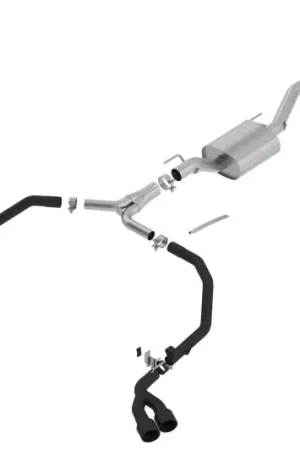 Borla 2020 Jeep Gladiator JT 3.6L V6 AT/MT AWD2.75-2in S-Type Catback Ceramic Blk Tailpipe & Tips Certified