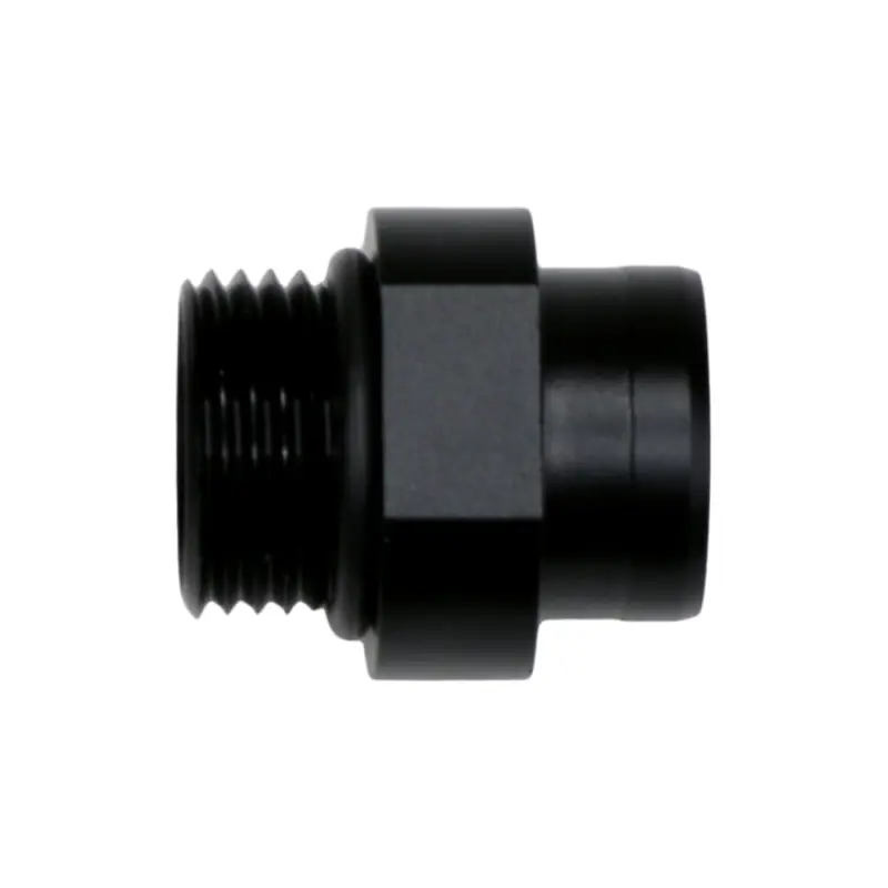 Free Shipping DeatschWerks 8AN ORB to S387 Pre-Filter Sock Adapter - Anodized Matte Black