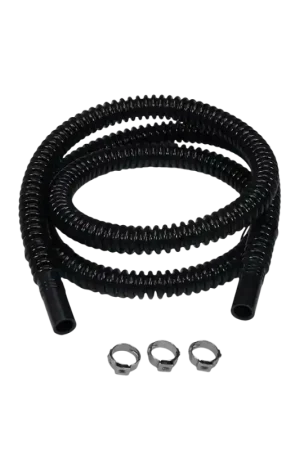 Deatschwerks Convoluted Tubing 1000mm Length x 8mm ID Side 1 x 8mm ID Side 2 - Black Low Price