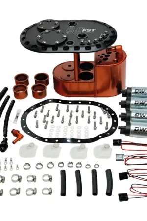Deatschwerks 2.0L Staged Fuel Cell Surge Tank (Includes 4 DW200 Fuel Pumps) New Arrival