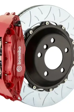 Brembo 03-08 SL500 Front GT BBK 4 Piston Cast 2pc 355x32 2pc Rotor Slotted Type3-Red Luxury