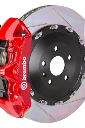 Bargain Brembo 08-14 C63 (Excl. Black Series) Front GT BBK 6 Piston Cast 405x34 2pc Rotor Slotted Type1-Red