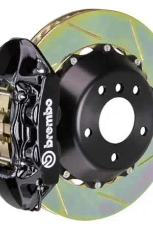 Affordable Brembo 08-17 S5/09-16 S4 Rear GT BBK 4 Piston Cast 380x28 2pc Rotor Slotted Type1-Black