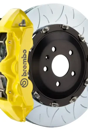 New Arrival Brembo 08-14 C63 (Excl. Black Series) Fr GT BBK 6Pist Cast 405x34 2pc Rotor Slotted Type3- Yellow
