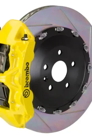 Brembo 21+ Model S Plaid/Model X Plaid Fr GT BBK 6Piston Cast 405x34 2pc Rotor Slotted Type1-Yellow Affordable
