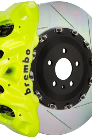 Secure Checkout Brembo 16-22 GLC-Class Front GT BBK 6 Piston Cast 405x34 2pc Rotor Slotted Type1 - Fluo. Yellow