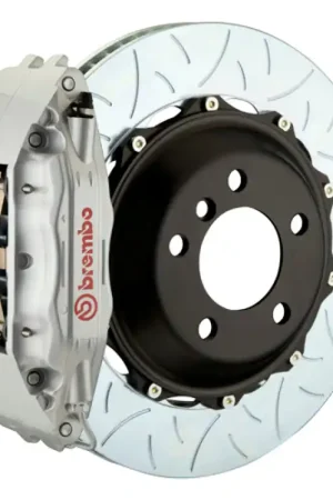 Brembo 08-14 C-Class (Excl 4MATIC/AMG) Fr GT BBK 6Pis Cast 355x32 2pc Rotor Slotted Type3-Silver Limited Offer