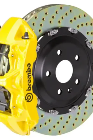 Brembo 20+ Corvette C8/C8 Z51 Rear GT BBK 6 Piston Cast 380x34 2pc Rotor Drilled- Yellow Top Pick