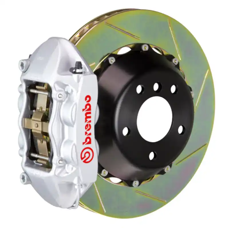 Modern Brembo 06-09 997.1 GT3/GT3RS (Excl PCCB) Rr GT BBK 4Pis Cast 380x28 2pc Rtr Slot Type1-Silver