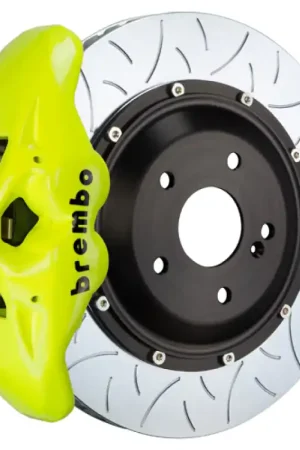 Brembo 18+ Model 3 AWD/RWD Front GT BBK 6 Piston Cast 380x34 2pc Rotor Slotted Type3- Fluo. Yellow Instant Buy