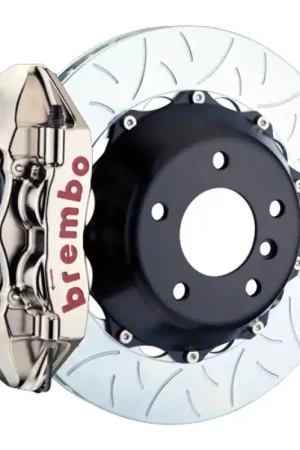 Brembo 15-19 Corvette Z06 Excl CC Brakes Rr GTR BBK 4Pis Billet 380x28 2pc Rtr Slot Type3-Nickel Best Choice