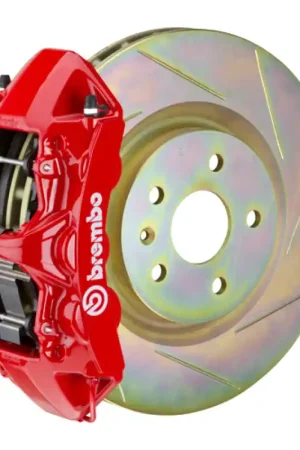 Brembo 10-15 Camaro V6 Front GT BBK 6 Piston Cast 355x32 1pc Rotor Slotted Type-1-Red Price Drop