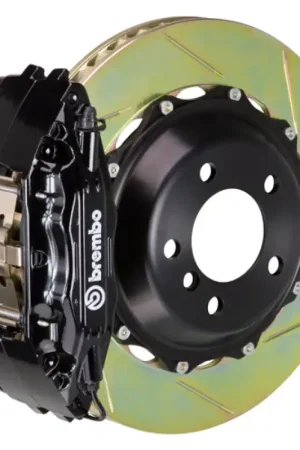 Get Yours Brembo 00-02 S4 Caliper Fr GT BBK 4Pis Cast 2pc 355x32 2pc Rotor Slotted Type1-Black