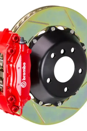 Brembo 05-08 7-Series (After 3/5 Prod) Rear GT BBK 4 Pist Cast 345x28 2pc Rotor Slotted Type1-Red Final Sale