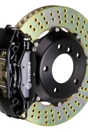 Free Returns Brembo 02-06 Mini Cooper Front GT BBK 4 Piston Cast 2pc 320x28 2pc Rotor Drilled-Black
