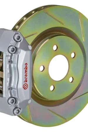 Luxury Brembo 15-21 Golf (Mk7) Front GT BBK 4 Piston Cast 2pc 330x28 1pc Rotor Slotted Type-1-Silver