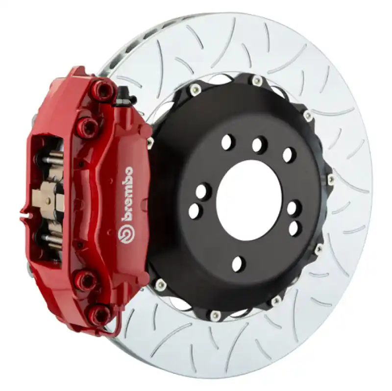 Premium Brembo 12-16 98ster (Excl PCCB) Rr GT BBK 4Pis Cast 345x28 2pc Rotor Slotted Type3-Red