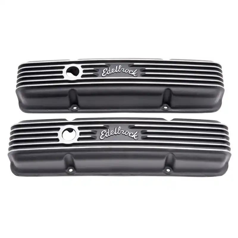 Edelbrock Valve Cover Classic Series Chevrolet 1959-1986 262-400 CI V8 Black Free Delivery