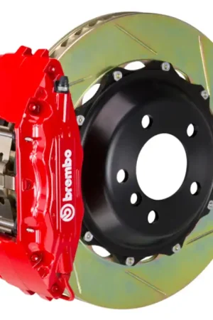 Luxury Brembo 05-08 997.1 C2 (Excl PCCB) Fr GT BBK 4Pis Cast 2pc 355x32 2pc Rotor Slotted Type1-Red