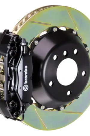 Seasonal Sale Brembo 04-10 5-Series (Excl. xDrive/M5) Rr GT BBK 4 Pist Cast 345x28 2pc Rotor Slotted Type1-Black