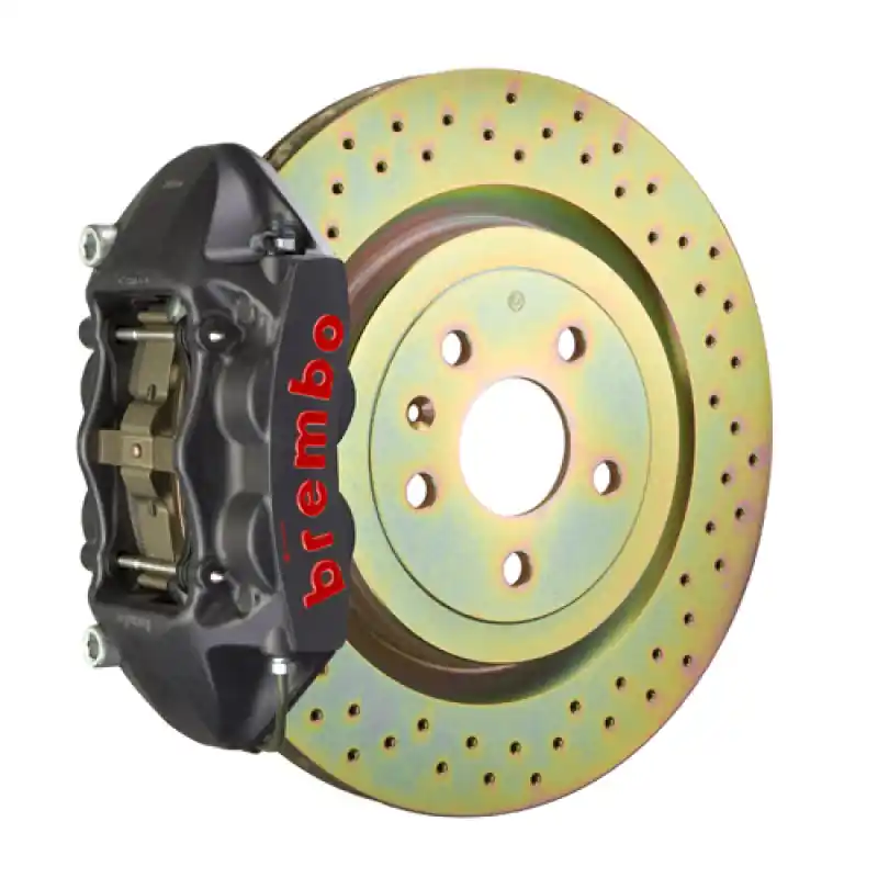 Brembo 66-89 911S/SC/Carrera Front GTS BBK 4 Piston Cast 323x28 1pc Rotor Drilled-Black HA Final Sale