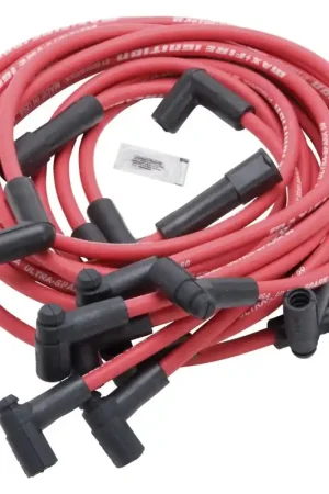 New Release Edelbrock Spark Plug Wire Set SBC 78-86 V8 Hei 50 Ohm Resistance Red Wire (Set of 8)