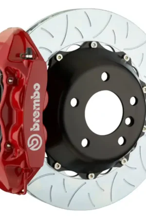Worldwide Shipping Brembo 02-07 Coupe/Spyder/04-07 GranSport Rr GT BBK 4 Pist Cast 380x28 2pc Rotor Slotted Type3-Red