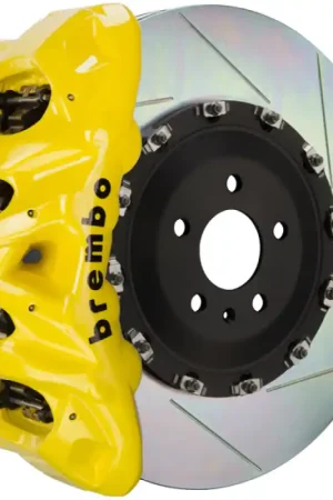 Popular Brembo 18+ Atlas Front GT BBK 8 Piston Cast 412x38 2pc Rotor Slotted Type-1- Yellow
